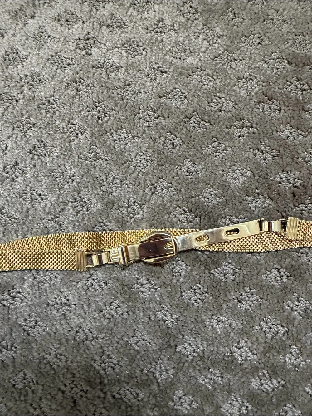 Women's Slim Gold Mesh Belt with Buckle Accent